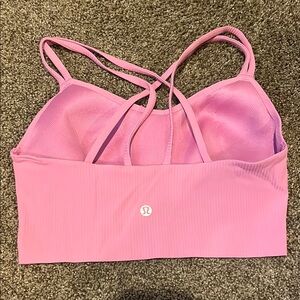 lululemon athletica Pink ribbed like a cloud bra